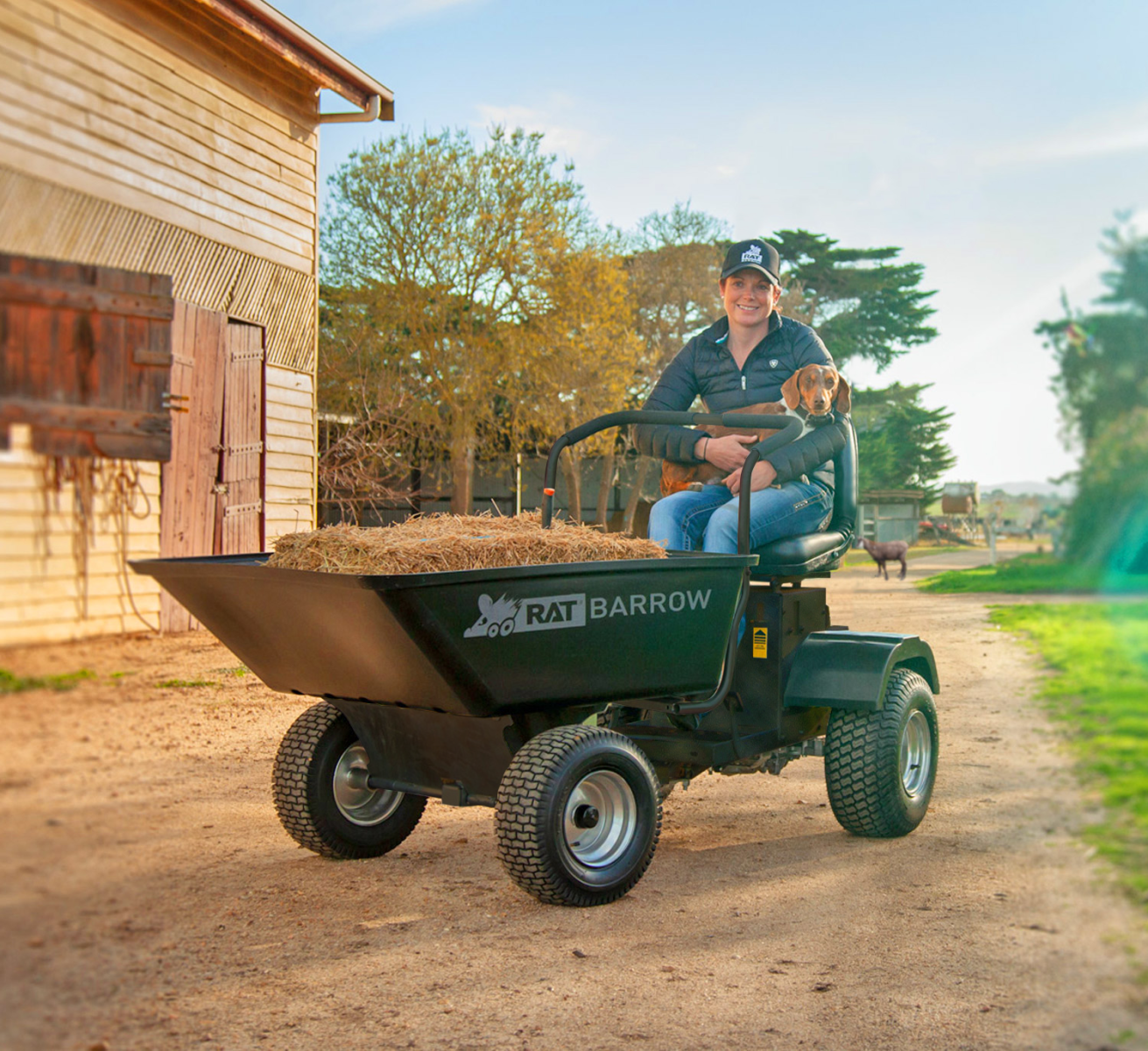 Gas wheelbarrow outlet